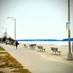 Steps To Alki Beach With Water Views Rooftop Deck